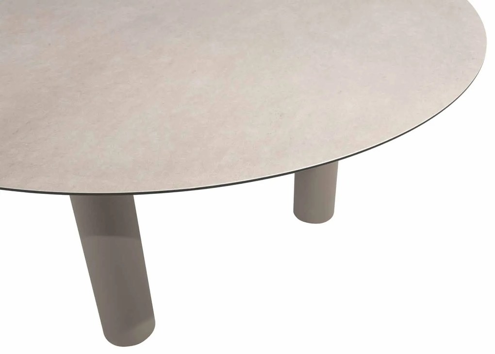 Taste by 4 Seasons Donato tuintafel cloud met geprint keramisch blad Ø 160 cm SALE Tuintafel   lichtgrijs weerbestendig