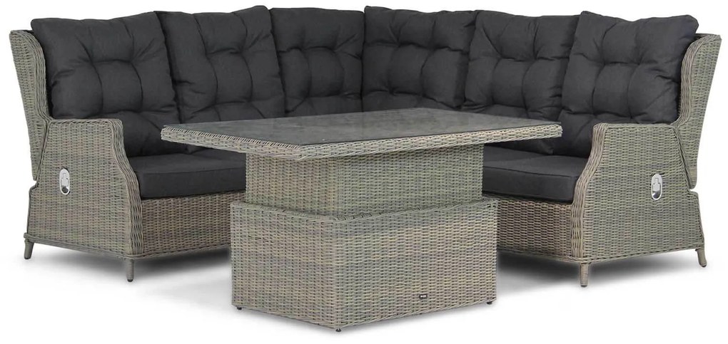 Dining Loungeset 5 personen Wicker Taupe  Garden Collections Chicago/Hamilton