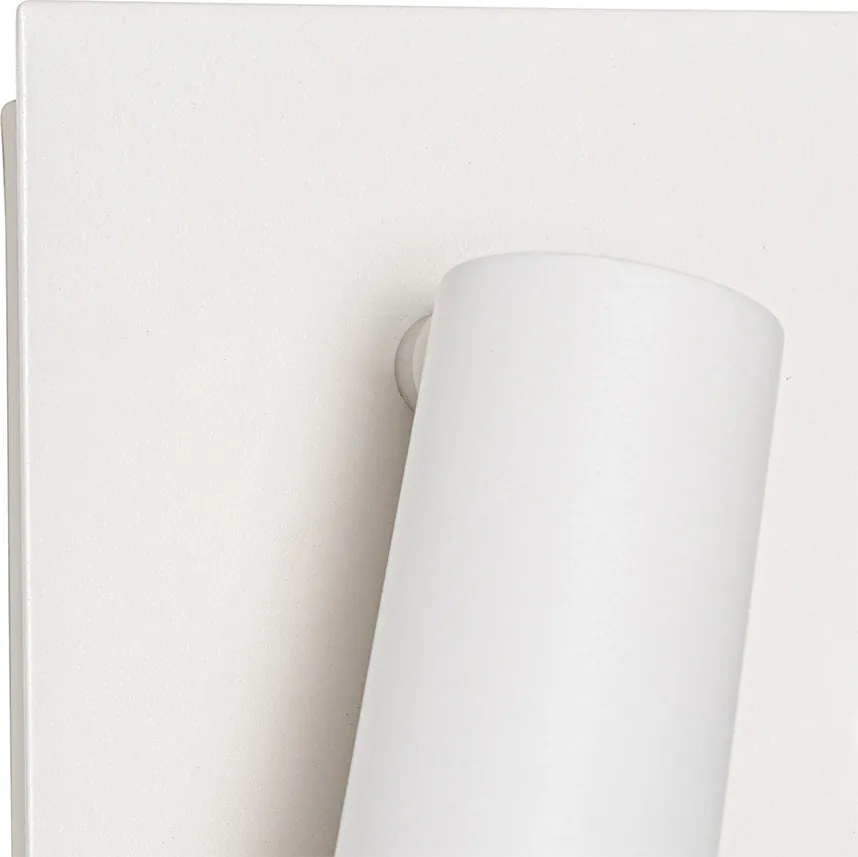 Buiten wandlamp wit incl. LED 2-lichts bewegingssensor- Simon