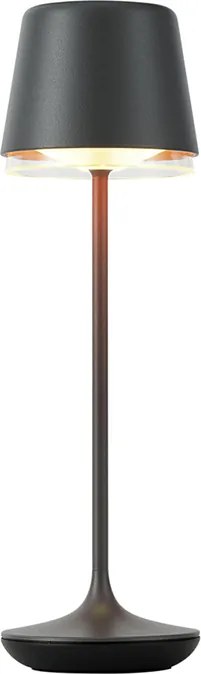 Tafellamp zwart incl. LED IP65 oplaadbaar met laadstation - Treble