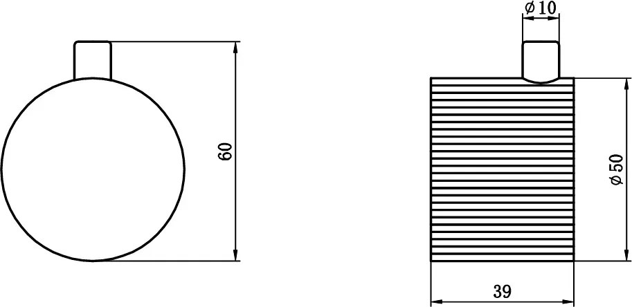 Saniclear Iron Stripes temperatuurknop voor inbouw thermostaatkranen (SK24847 en SK79846)