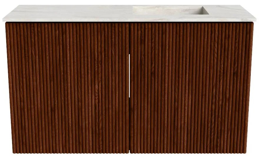 Mondiaz Joya DLux 70cm toiletmeubel ruby met wastafel faye rechts 1 kraangat ostra
