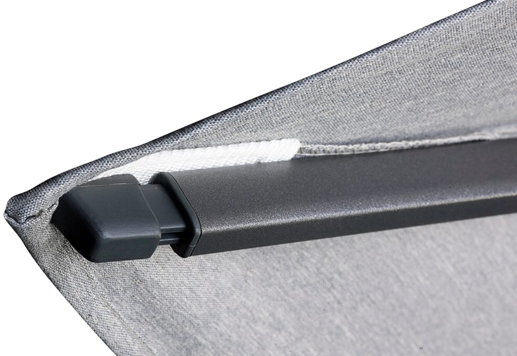 Platinum Challenger zweefparasol 3x3m T2 premium (excl.voet) black