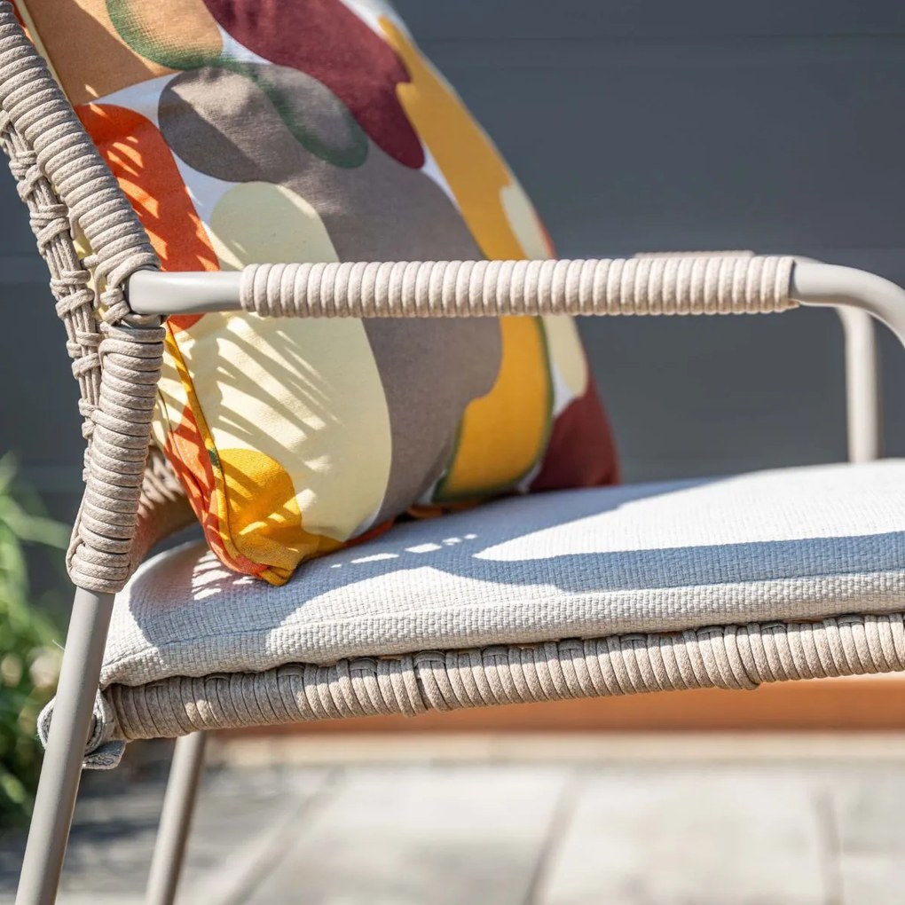 Garden Impressions Natas tuinstoel stapelbaar taupe - natural sand - 2 stuks