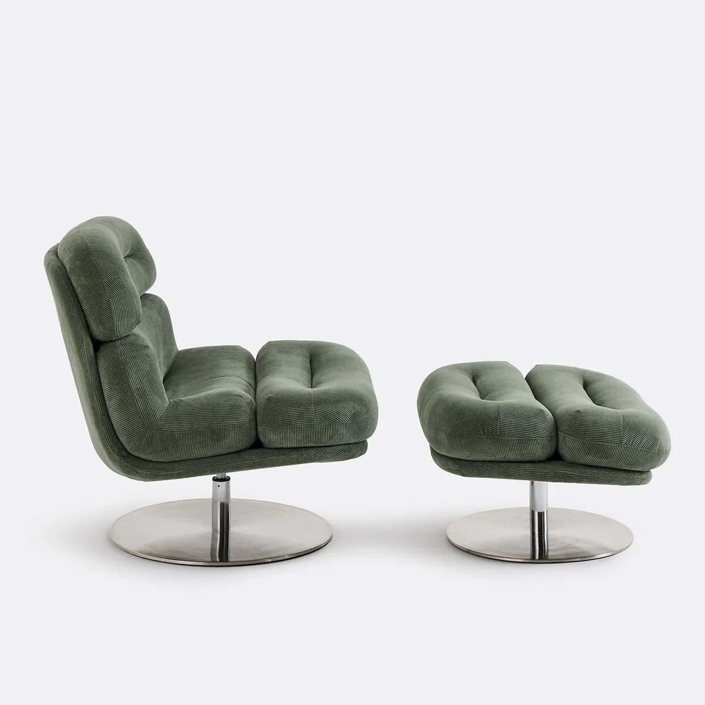 Draaibare fauteuil met voetensteun, Marlon