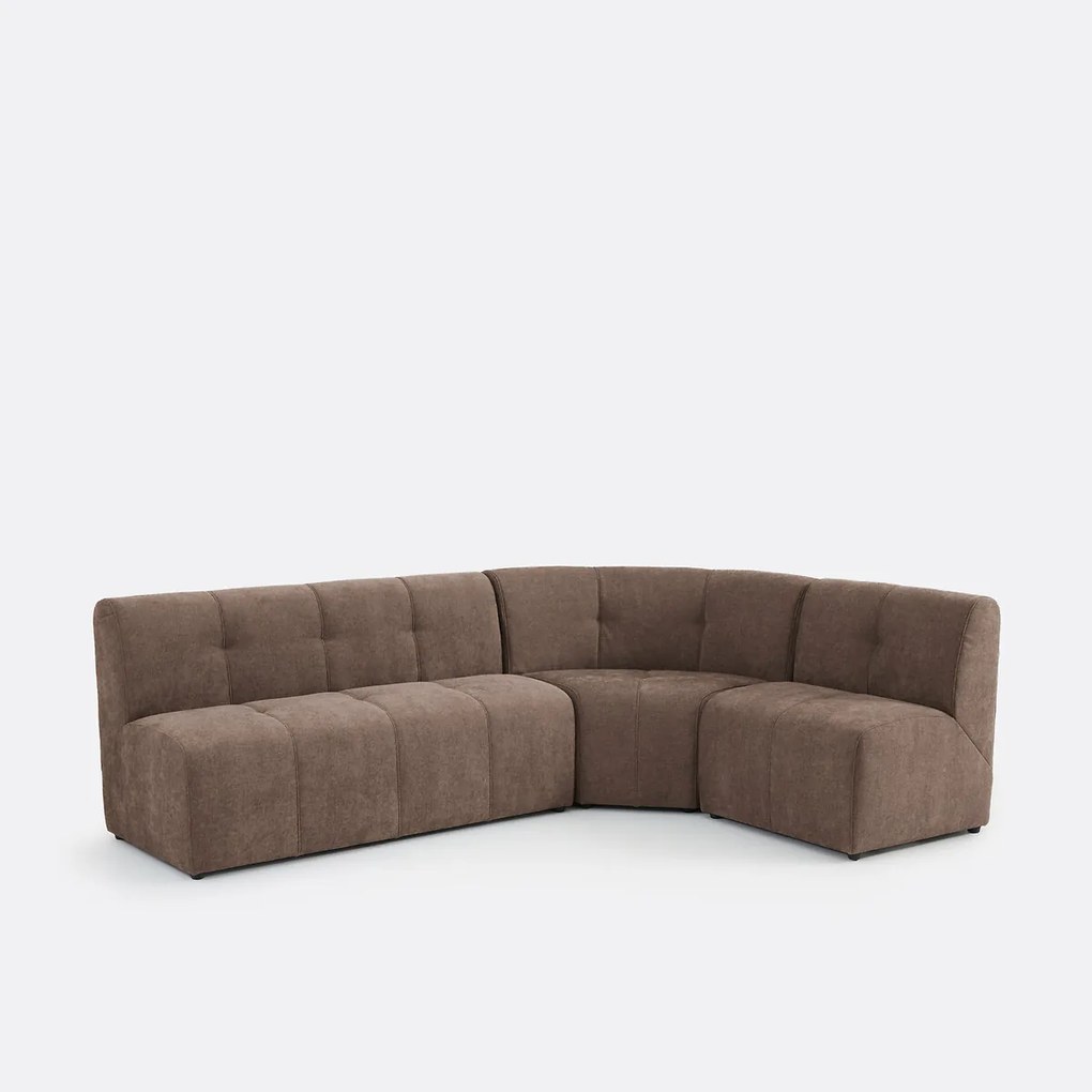 1-zits modulaire hoektafel fauteuil van fijn chenille, ANETA