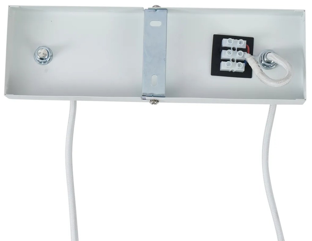 Moderne hanglamp hout print met wit 6-lichts - Jeana Straight