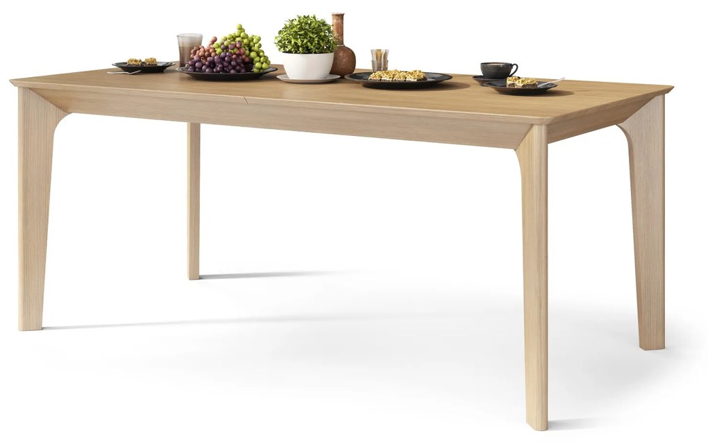 BARI Natuurlijk eiken 180x90 cm (+2 inzetstukken 45 cm) - HOUTEN TAFEL IN JAPANDI STIJL,  UITKLAPBARE TAFEL TOT 270 cm!