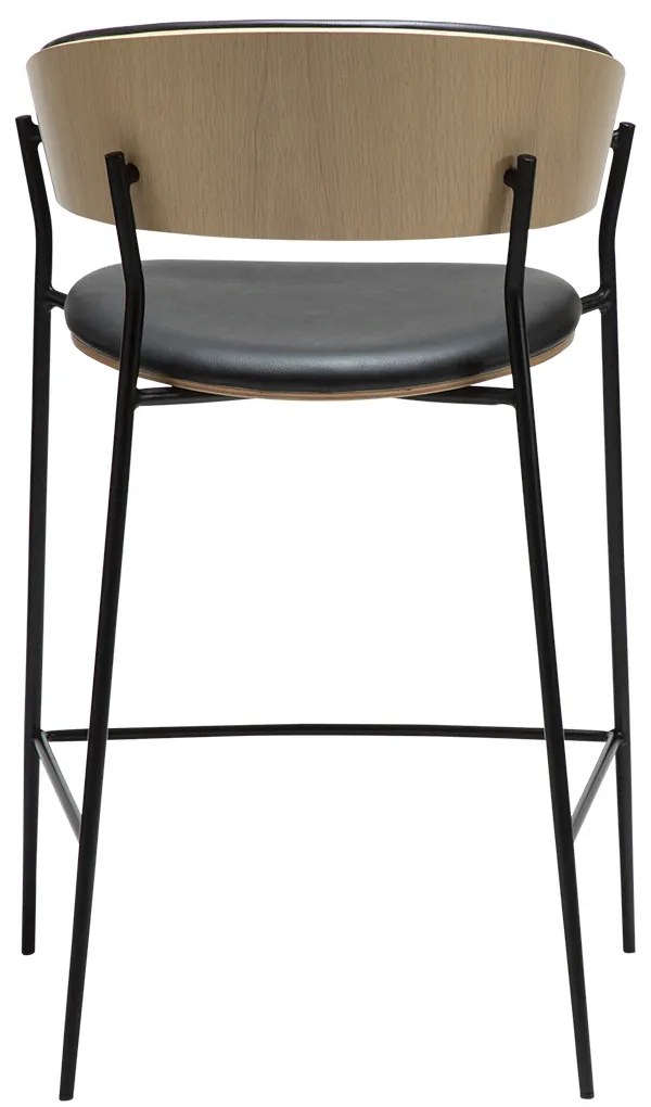 Dan-Form Crib Barkruk Gebogen Eiken Whitewash