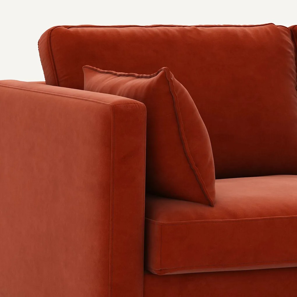 Sofa 3-er, cabrio, fluweel, NÉO KINKAJOU