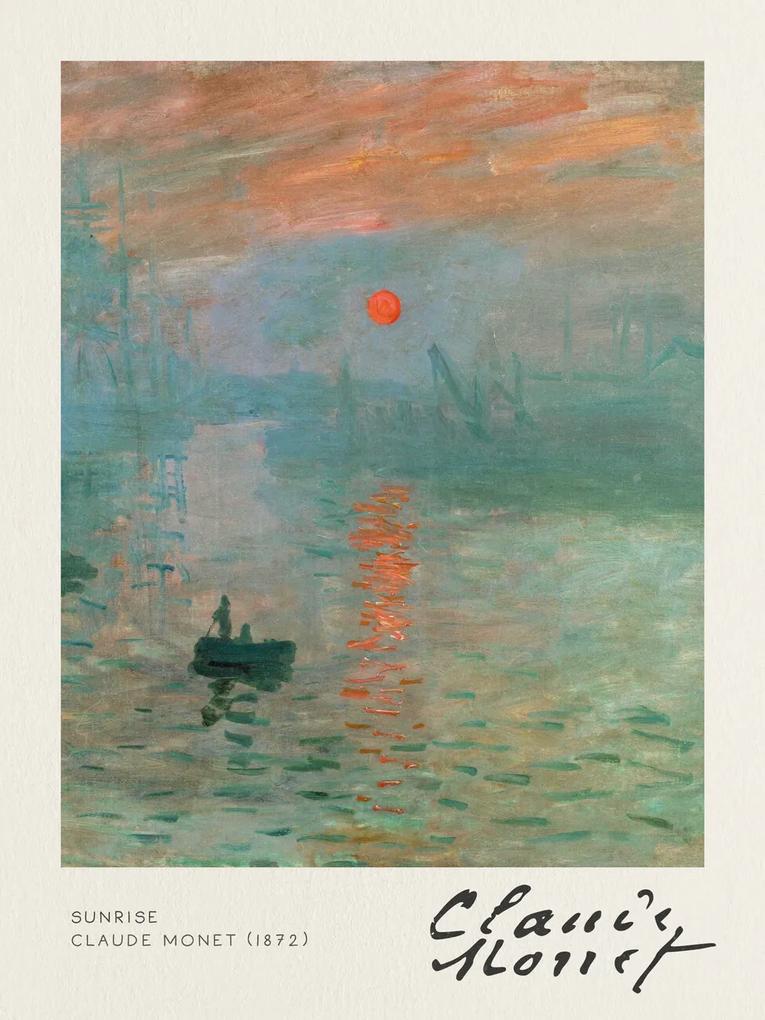 Kunstdruk Sunrise - Claude Monet, (30 x 40 cm)