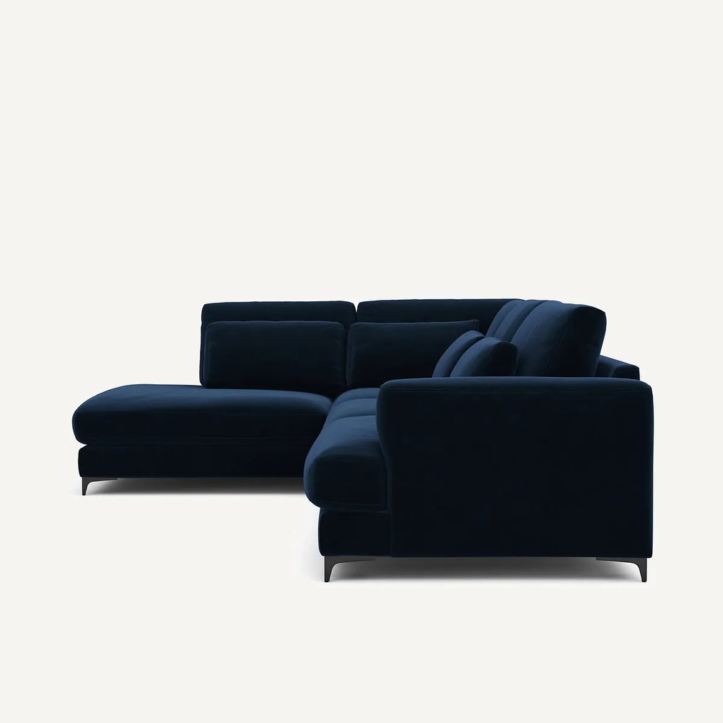 Omvormbare hoekbank links, fluweel, Marsile