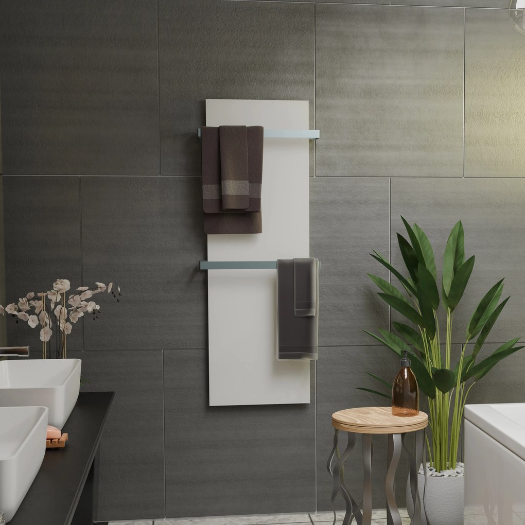 Ecosun GS600 glazen infraroodpaneel met WiFi 60x120cm wit 600W