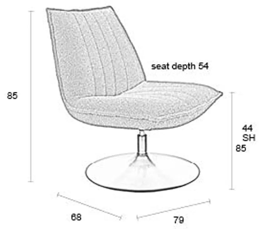 Draaibare Fauteuil Okergeel Boucle