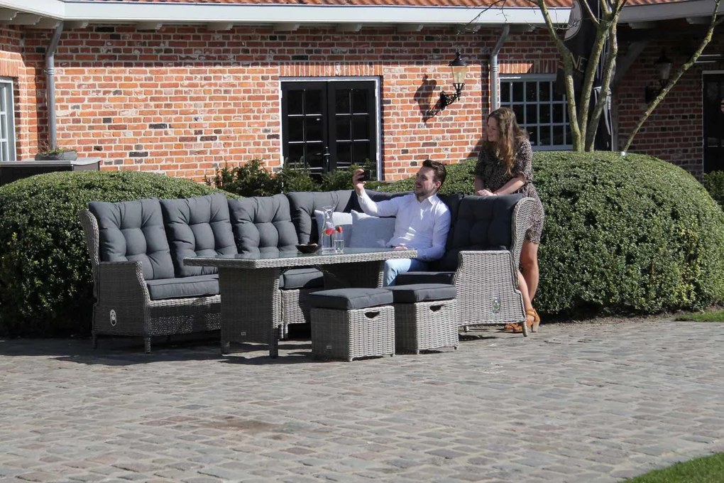 Hoek loungeset 5 personen Wicker Grijs Garden Collections New Castle