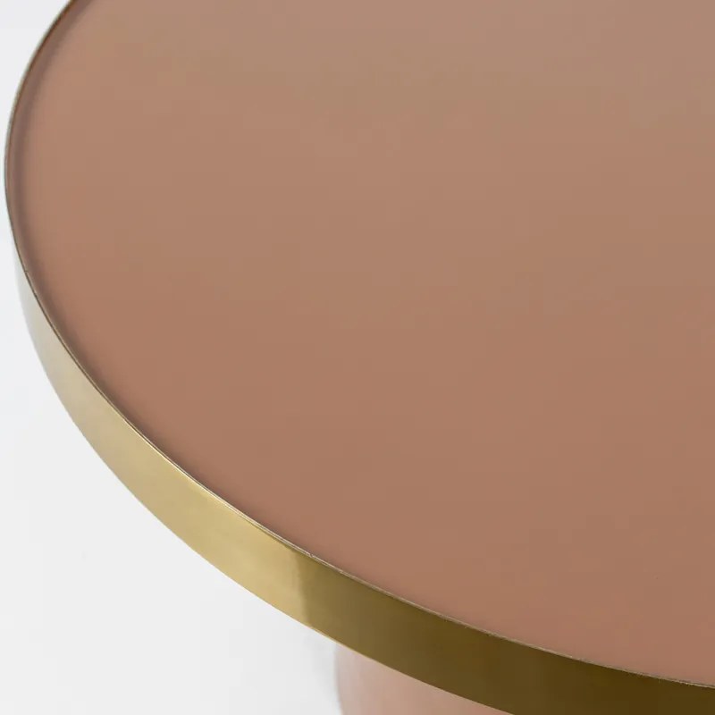 Zuiver Glam Roze Salontafel Met Goud - 60 X 60cm.