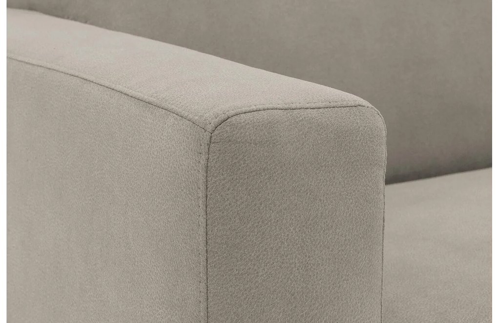 Goossens  My Style lichtgrijs, microvezel, 2,5-zits, stijlvol landelijk met chaise longue rechts