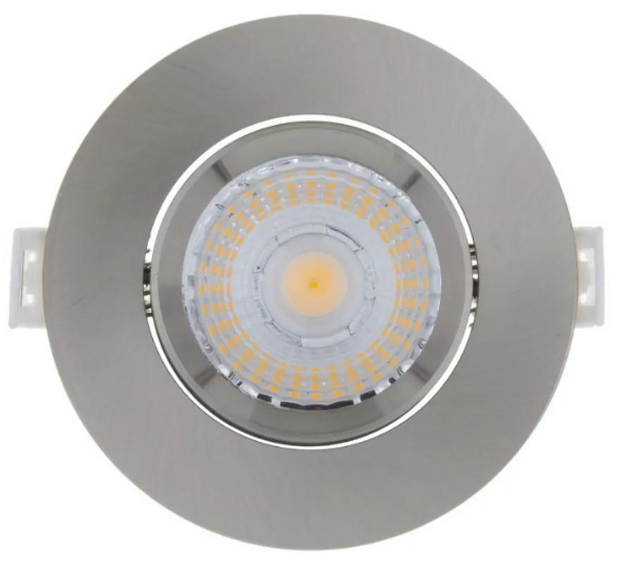 Inbouw LED-spot 4 Stuks Sanimex Njoy IP44 Dimbaar 6W 430 Lumen Geborsteld Aluminium
