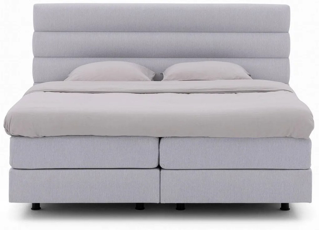 Goossens Boxspring Compleet Quatro Compleet, Vlak 180 x 210 cm box (=2x90cmx210cm) 2x matras gestoffeerd pocketv. 2x hoes, 1x topper joy deluxe
