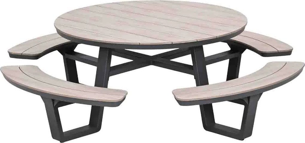 Garden Impressions Sarria picknick set Ø148 x 75 - donker grijs