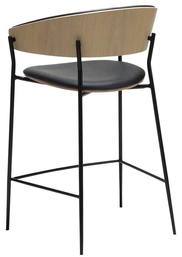 Dan-Form Crib Barkruk Gebogen Eiken Whitewash