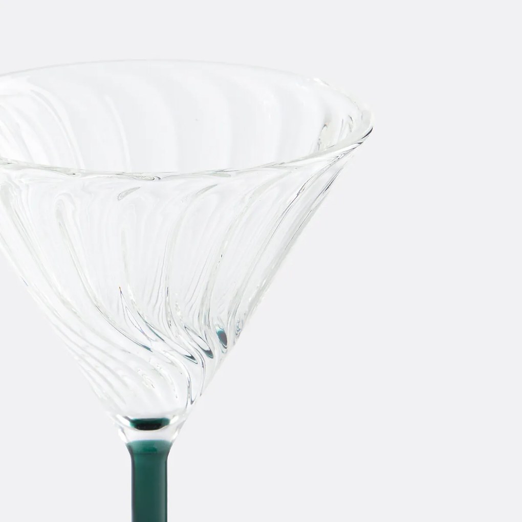 Set van 4 glazen met voet, borosilicaatglas, Marty