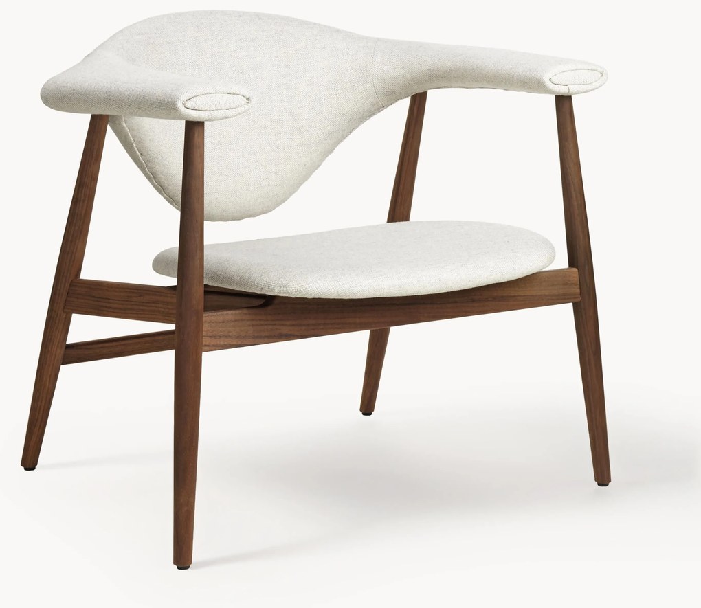 Loungefauteuil Masculo van walnoothout