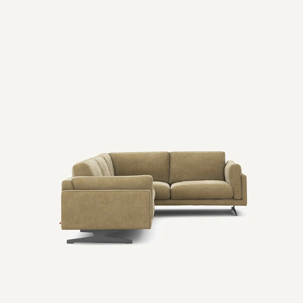 Hoekbank van stonewashed fluweel, CÉSAR