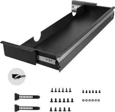 VEVOR Onderbureaulade 840x240x107mm, Onderbureaulade, Verborgen Bureau-opbergorganizer, Pennenlade onder de tafel voor zittende en staande werkplekken op kantoor en thuis