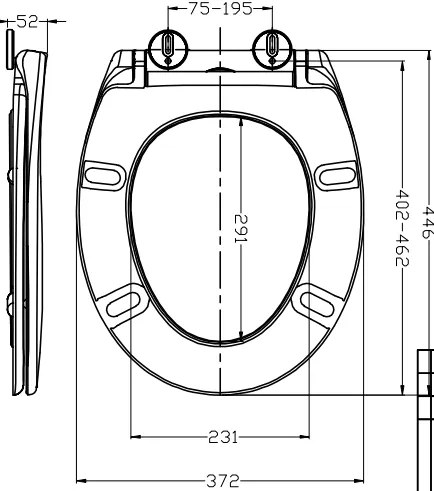 Mueller Sicilië softclose wc bril + deksel mat wit