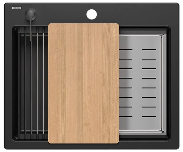 granieten spoelbak KURT 110 WORKSTATION Black