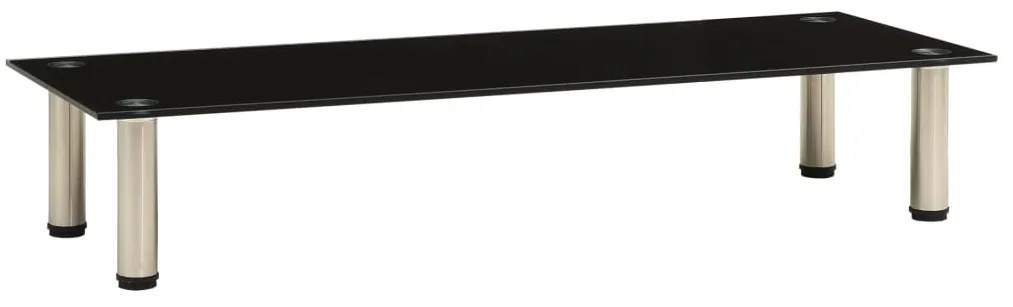 vidaXL Tv-meubel 100x35x17 cm gehard glas zwart