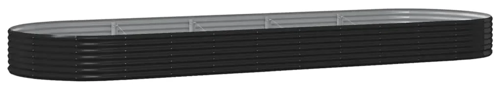 vidaXL Plantenbak 450x140x36 cm gepoedercoat staal antracietkleurig