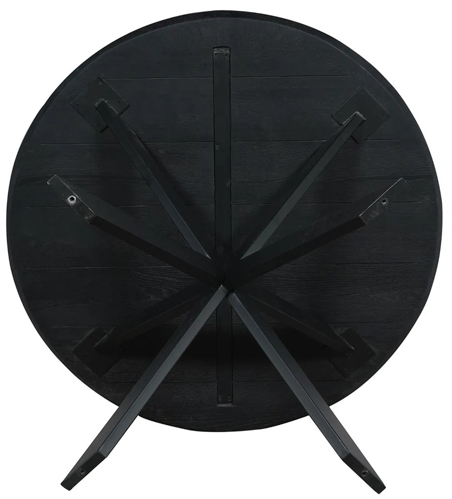 Starfurn Ferris Ronde Eettafel Zwart Eiken 130 Cm - 130 X 130cm.