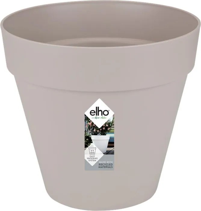 elho bloempot Loft Urban Rond 25 - Warm grijs (Grijs) - Diameter 25 x H 22 cm