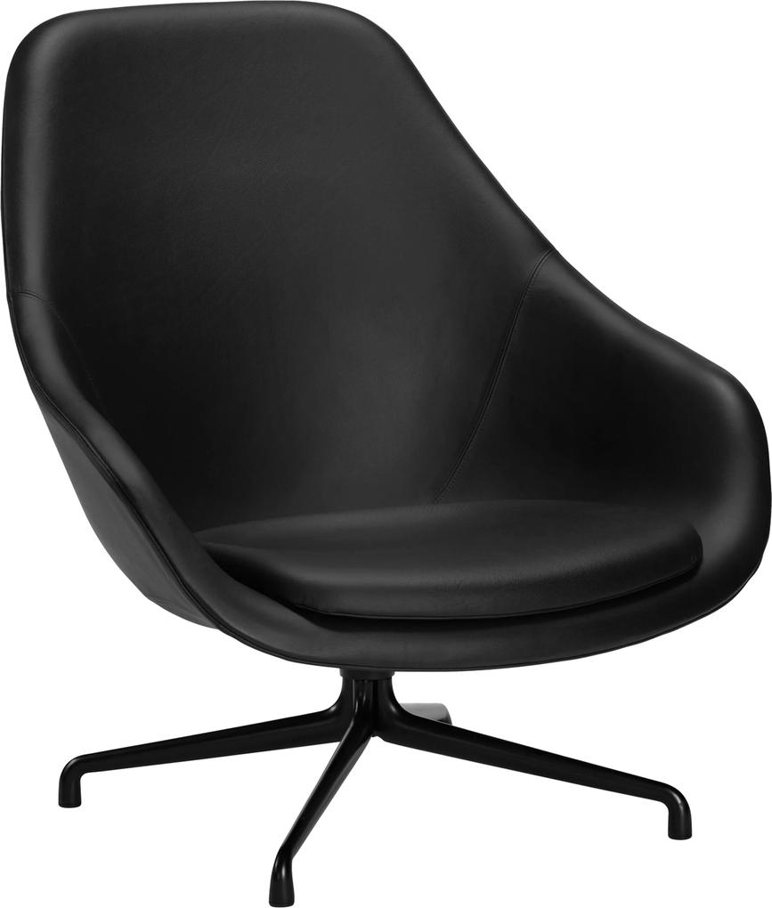 Hay About a Lounge Chair High AAL91 fauteuil leather sierra onderstel zwart gepoedercoat