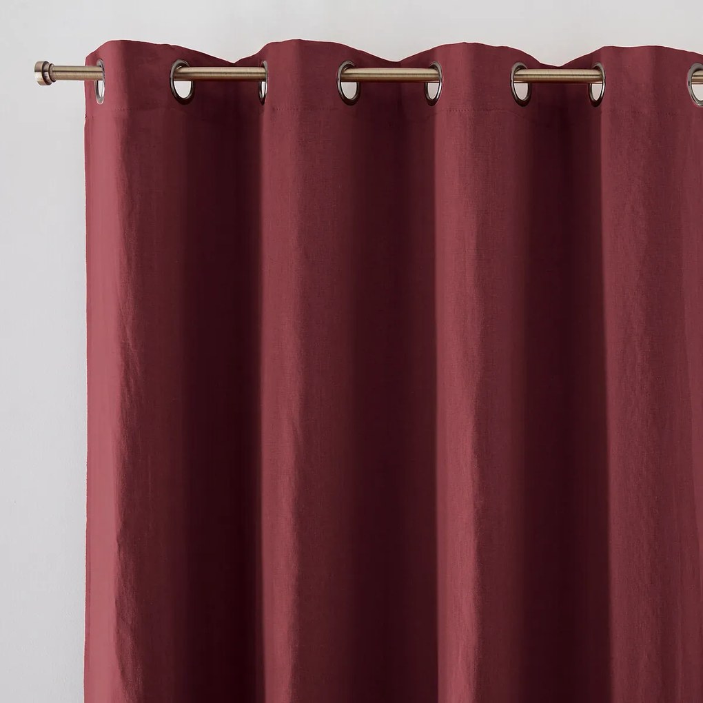 Verduisteringsgordijn in gewassen linnen met oogjes Onega