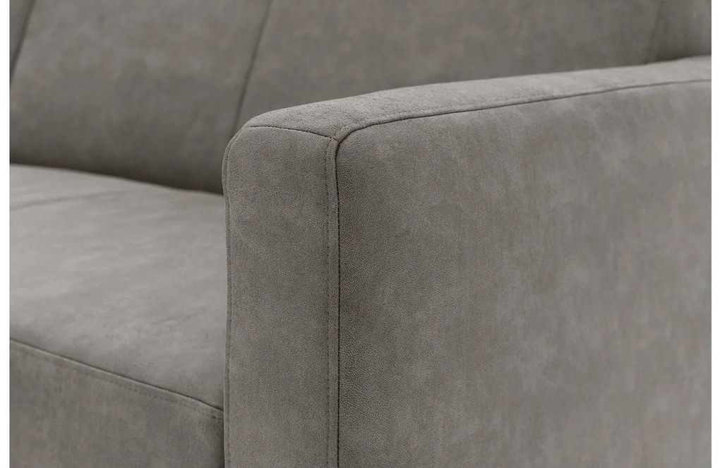 Goossens Key West grijs, micro leer, 2,5-zits, modern design