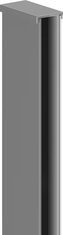 Mexen muurlijst voor douchewand 8 mm, gun metal - 800-00-95