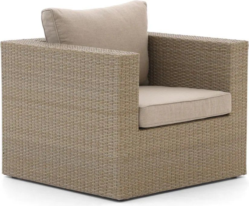 + 10% kassakorting | Lounge tuinstoel | Forza  Cecita | Wicker (vlechtwerk) | Taupe | Kees Smit Tuinmeubelen