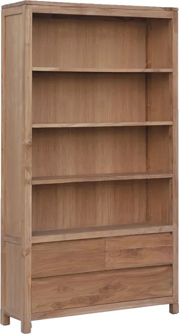 Boekenkast Van Teakhout - 120x35x210cm.