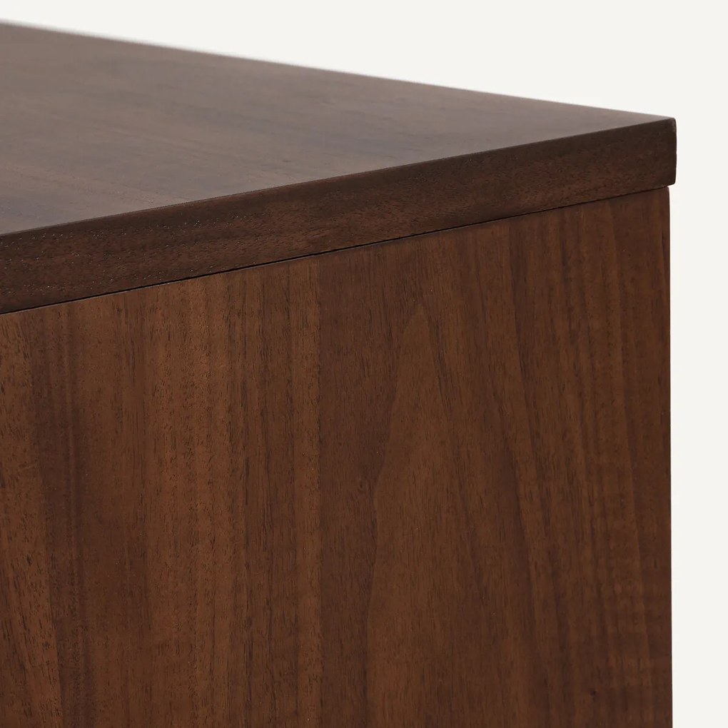 Hoektafel, notenhoutfineer lengte 165 cm, Working
