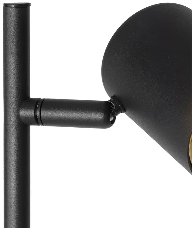 Smart vloerlamp zwart 3-lichts incl. 3 Wifi GU10 50mm - Jeana