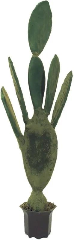 Nopal Cactus kunstplant voor binnen in pot - kunst cactus groot - groen - 130 cm