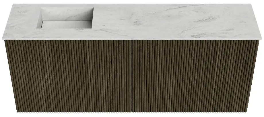 Mondiaz Joya DLux 100cm toiletmeubel shadow met wastafel faye links zonder kraangat opalo