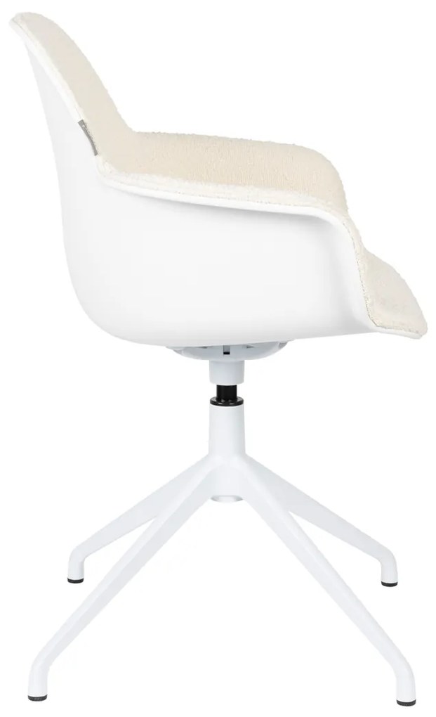 Zuiver Albert Kuip Swivel Witte Armstoel Draaibaar