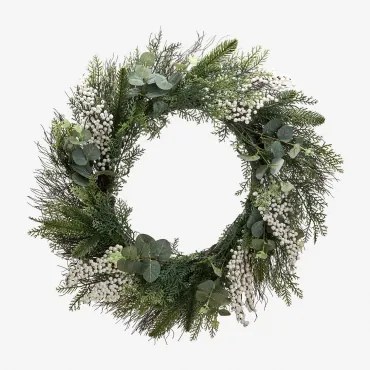 Kerstdecoratieve Krans Ø60 Cm Danuy Green Grass - Sklum