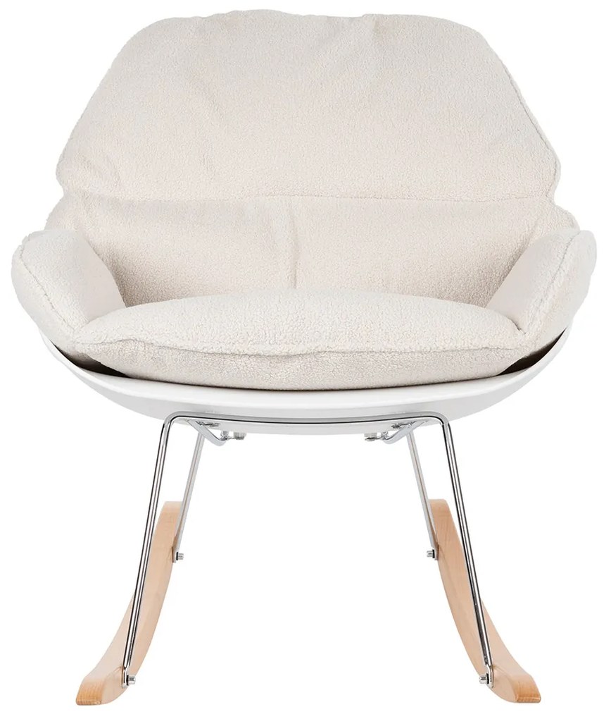 Schommelstoel Kunststof Met Beige Kussen
