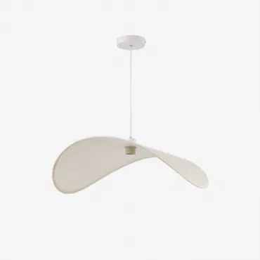 Hanglamp Van Linnen Bastil Beige – Crème & 65 X 60 Cm - Sklum
