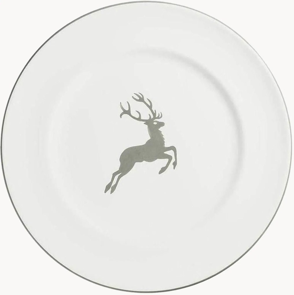 Handgemaakt dinerbord Grauer Hirsch